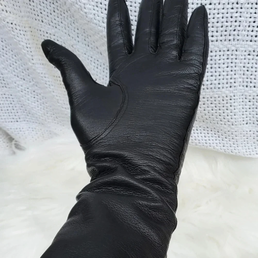 Vintage mid length Lined Italian Gloves‎ 6.5